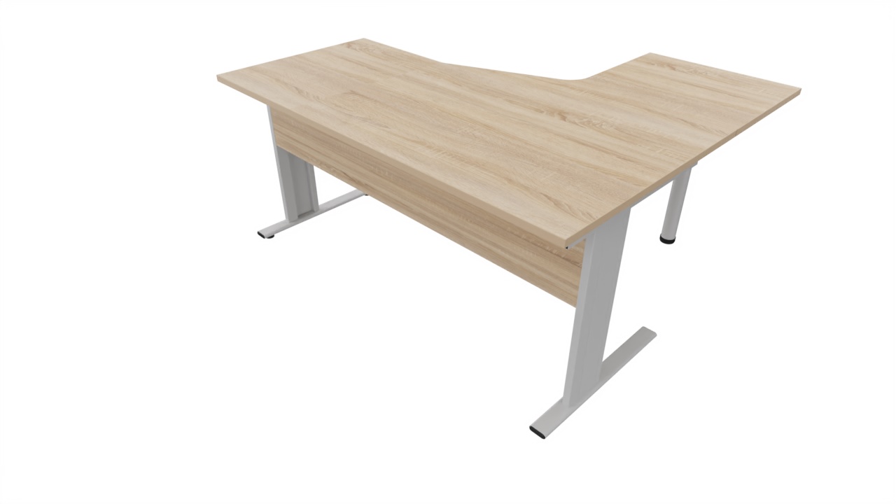 F1614L1J_BL alakú asztal homloklap + csőláb 1600_700x1400_600